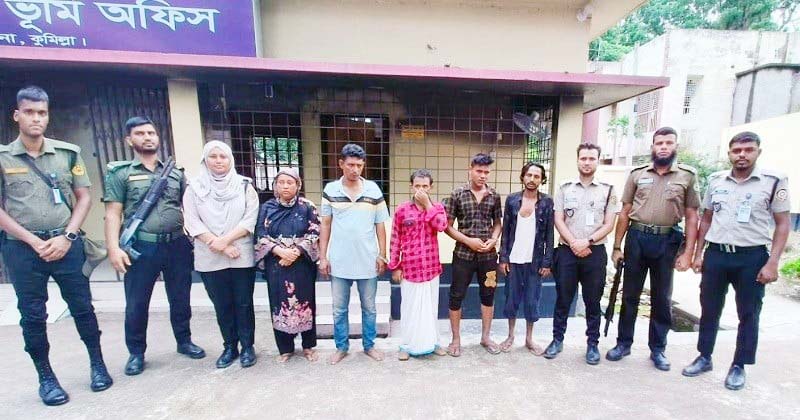 চান্দিনায় ভ্রাম্যমাণ আদালতের মাদকবিরোধী  অভিযানে নারীসহ ৫ জনের কারাদন্ড